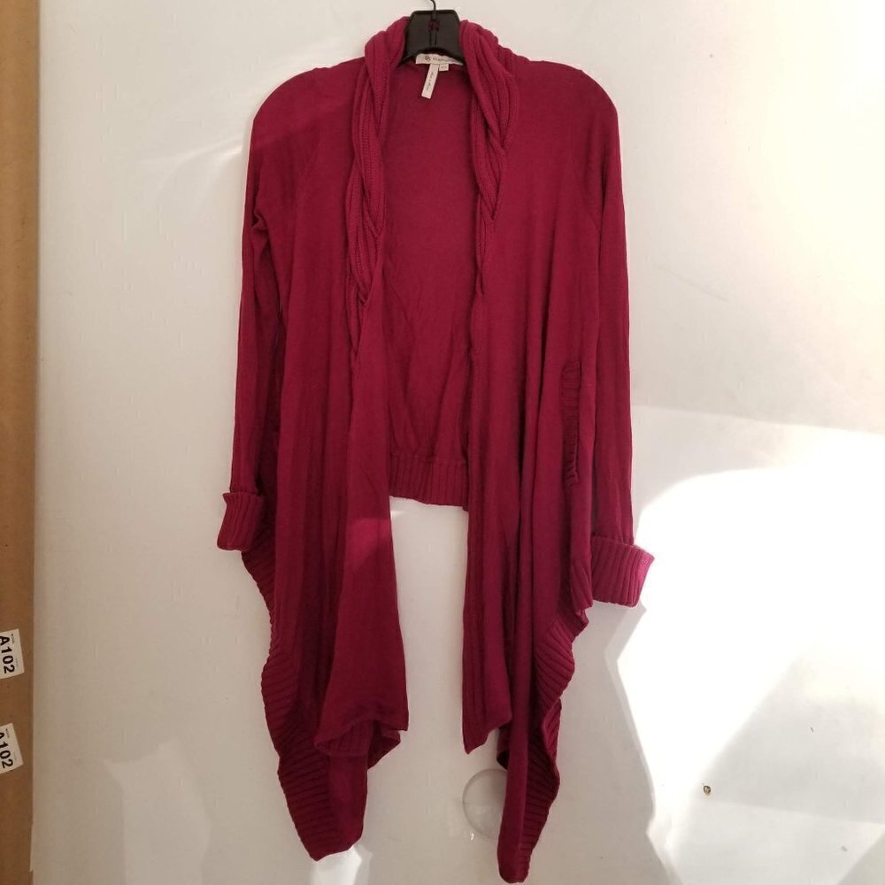 BCBGeneration Drape Open Front Cable Knit Cardigan - Picture 11 of 11